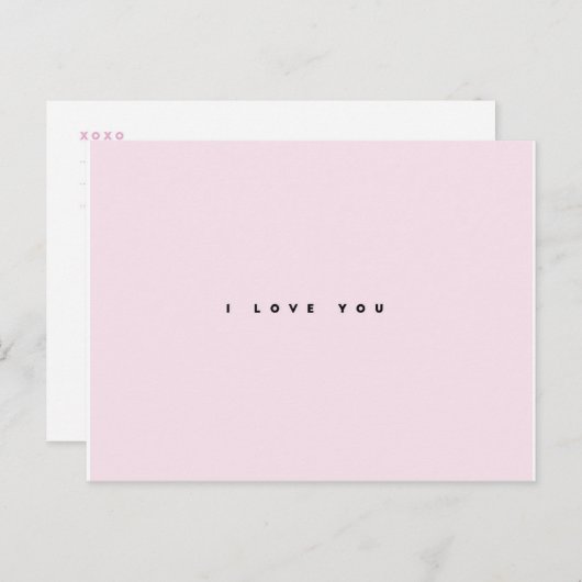 私はあなたをピンク色で愛している ポストカード (正面/裏面)