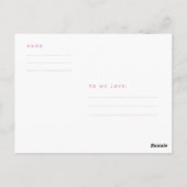 私はあなたをピンク色で愛している ポストカード (裏面)