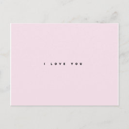 私はあなたをピンク色で愛している ポストカード