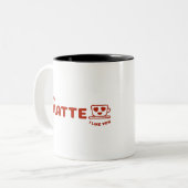 私はあなたをラテ好きだ ツートーンマグカップ (正面左)