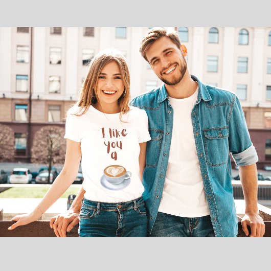 私はあなたをラテ好きだ Tシャツ