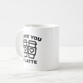 私はあなたをラテ コーヒーマグカップ (正面左)