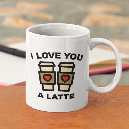 私はあなたをラテ コーヒーマグカップ