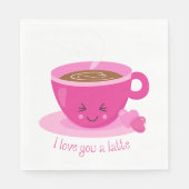 私はあなたをラテ スタンダードランチョンナプキン (正面)