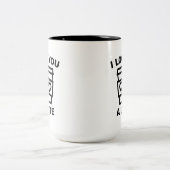 私はあなたをラテ ツートーンマグカップ (中央)