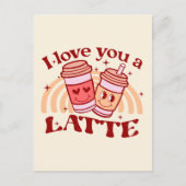 私はあなたをラテ ポストカード (正面)