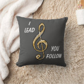 私はあなたをリード後を追クレフ、 音符記号教室の音楽先生 クッション (ブランケット)