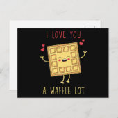 私はあなたをワッフルが大好きだ ポストカード (正面/裏面)