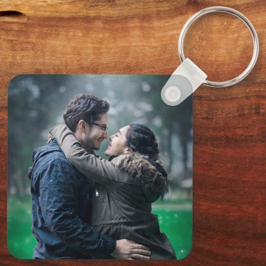 私はあなたをワッフルのロットカスタム写真バレンタイン キーホルダー (裏面)