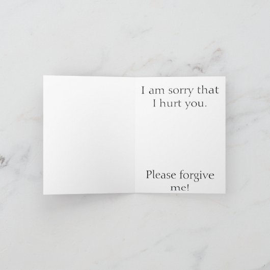 私はあなたを傷つけてごめんなさい。 カード (内部)