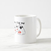 私はあなたを刺す幽霊ナースおもしろいRNハロウィンゴ コーヒーマグカップ (正面右)