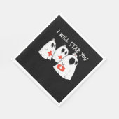 私はあなたを刺す幽霊ナースおもしろいRNハロウィンゴ スタンダードランチョンナプキン (角)