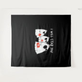 私はあなたを刺す幽霊ナースおもしろいRNハロウィンゴ タペストリー (正面(横))