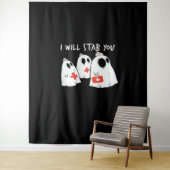 私はあなたを刺す幽霊ナースおもしろいRNハロウィンゴ タペストリー (インサイチュ)