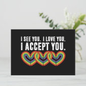 私はあなたを受け入れるレインボーLGBTQ 招待状 (スタンド正面)