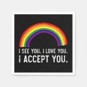 私はあなたを受け入れる愛しているようだゲイプライドLGBTシャツ スタンダードカクテルナプキン (正面)