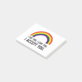私はあなたを受け入れる愛しているようだゲイプライドLGBTシャツ ポストイット (アングル)