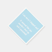 私はあなたを叩いて申し訳ない！カクテルパーティーナプキン スタンダードカクテルナプキン (角)