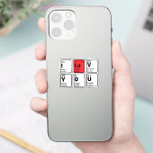 私はあなたを周期的なテーブルが大好き シール (スマートフォン)