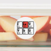 私はあなたを周期的なテーブルが大好き ラベル (貼付)