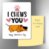 私はあなたを噛む…犬の冷蔵庫からバレンタイン マグネット