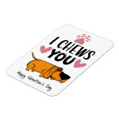 私はあなたを噛む…犬の冷蔵庫からバレンタイン マグネット (左側)