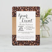 「私はあなたを大好き」ラテの袖と豆 招待状 (スタンド正面)