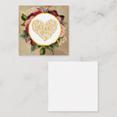 私はあなたを大好ファンシーきゴールデン華美ハート スクエア名刺 (正面/裏面)