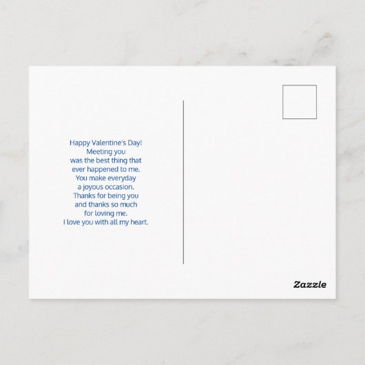 私はあなたを大好ファンシーきゴールデン華美ハート ポストカード (裏面)