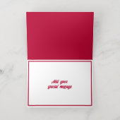 私はあなたを好パーソナライズされたきゴールドフォイル折り畳みカード 箔シーズンカード (内側レイダウン)