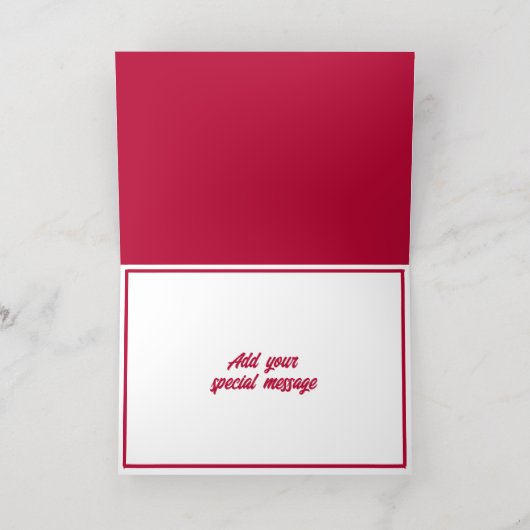 私はあなたを好パーソナライズされたきゴールドフォイル折り畳みカード 箔シーズンカード (内側レイダウン)