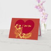 私はあなたを好パーソナライズされたきゴールドフォイル折り畳みカード 箔シーズンカード (蘭)