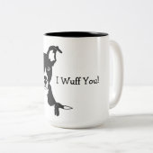 私はあなたを子犬のマグを願う ツートーンマグカップ (正面右)