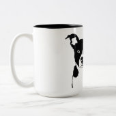 私はあなたを子犬のマグを願う ツートーンマグカップ (左)