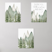 私はあなたを山とバックプリントセットに愛している (正面)