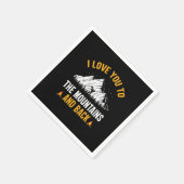 私はあなたを山と背中に愛している スタンダードカクテルナプキン (角)