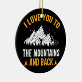 私はあなたを山と背中に愛している セラミックオーナメント (右)
