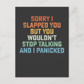 私はあなたを平手打ちしてごめんなさいストップが話せない インビテーションポストカード (正面)