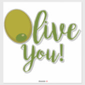 私はあなたを愛おもしろいするフードパン文字引用文 シール (シート)