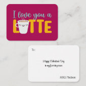 私はあなたを愛しおもしろいてラテプリンかわいいバレンタインデー ノートカード (正面/裏面)