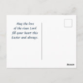 私はあなたを愛したように互いに愛し合うイースター ポストカード (裏面)