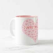 私はあなたを愛していますムグ ツートーンマグカップ (正面左)