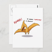 私はあなたを愛していることを意味する可愛い恐竜のrawr ポストカード (正面/裏面)