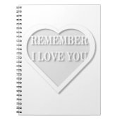私はあなたを愛していることを覚えている ノートブック (正面)