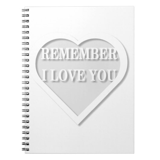 私はあなたを愛していることを覚えている ノートブック (正面)