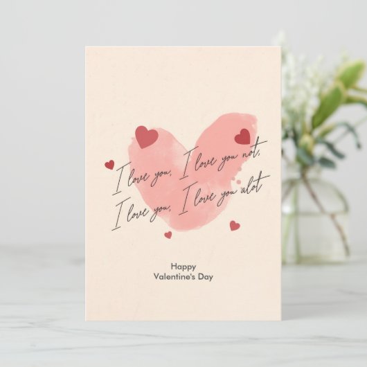 私はあなたを愛しているし、私はあなたを愛していない。バレンタおもしろいンの日 サンキューカード (スタンド正面)