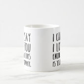 私はあなたを愛しているとは言えないシンプルタイポグラフィ コーヒーマグカップ (中央)