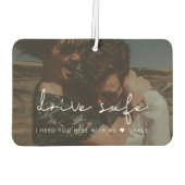 私はあなたを愛しているので安全に運転する家族写真 カーエアーフレッシュナー (裏面)