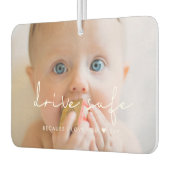 私はあなたを愛しているので安全に運転する家族写真 カーエアーフレッシュナー (左)