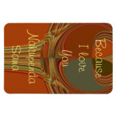 私はあなたを愛しているので自分の作成Nakupenda Sana マグネット (横)